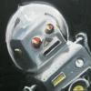 Toy Robot Oil on Canvas Gallery Wrap 12 X 12 SOLD